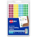 Avery Label, Dots, See-Thru, 1/4""Dia 860PK AVE05796